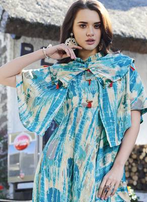 Multi Color Japan Satin Printed Long Designer Kurti 4