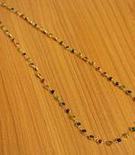 Single Line Multicolour Fine Gold Plated Necklace