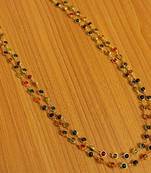 2 Line Multicolour Fine Gold Plated Necklace