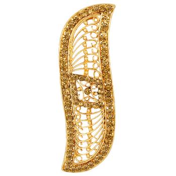 Gold diamond hair clip 1