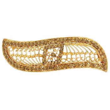 Gold diamond hair clip 3