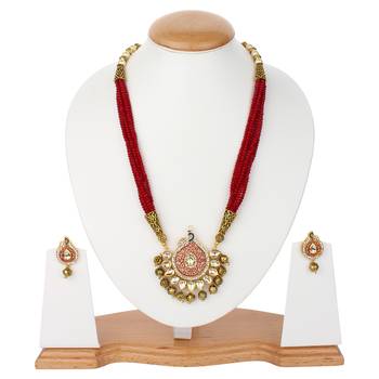Maroon  Peacock Onyx Necklace Sets 1