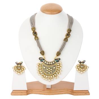 Grey Jaipuri  Onyx Necklace Sets 1