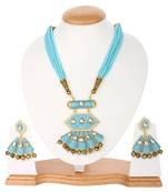 Trendy Turquoise Color  Onyx Necklace Sets