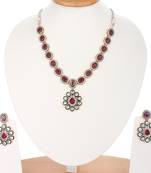 Maroon Victoria Cubic Zirconia Necklace Sets