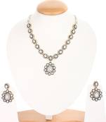 Silver Cubic Zirconia Designer Victoria Necklace Sets