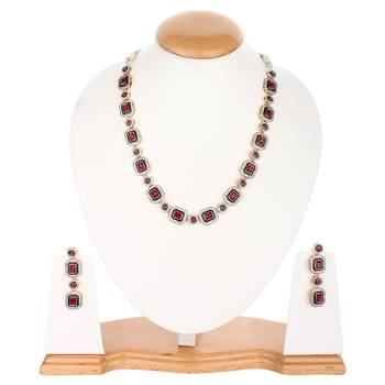 Red Victoria Cubic Zirconia Necklace Sets 1