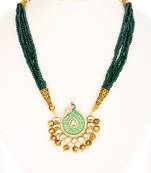 Green Peacock Onyx Necklace Sets