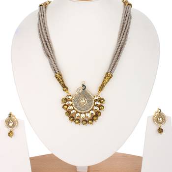 Designer Grey Onyx Necklace Sets 1