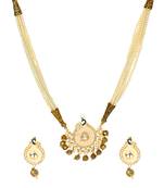 Peacock Kundan Onyx Necklace Sets