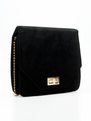 Black Suede Sling Bag 2