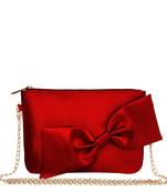 Red Satin Bow Sling Bag