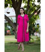 pink plain cotton dresses