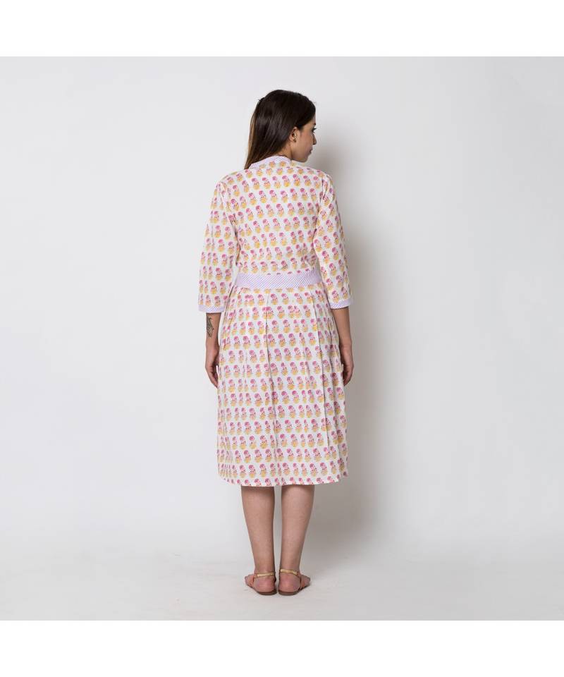 multicolor printed cotton dresses