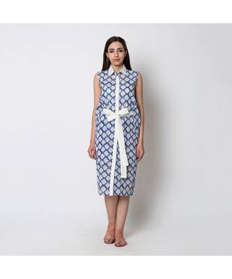 blue printed cotton dresses 1