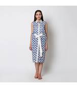 blue printed cotton dresses