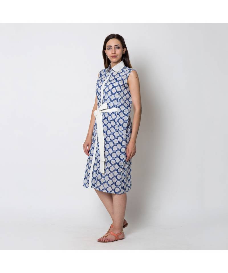 blue printed cotton dresses