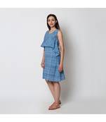 turquoise printed  cotton dresses