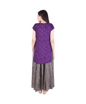purple printed cotton dresses 2