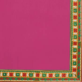 Brown embroidered georgette saree with blouse 4