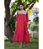 red printed handloom cotton dresses