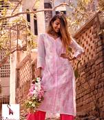 White Embroidered Cotton Chikankari Kurti