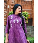 Purple kurta with gota patti work