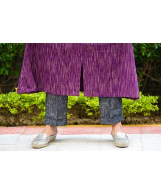 Purple kurta with gota patti work 2