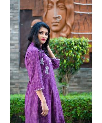 Purple kurta with gota patti work 3