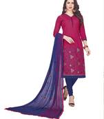 Pink embroidered cotton salwar