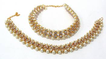 White cubic zirconia anklets 1