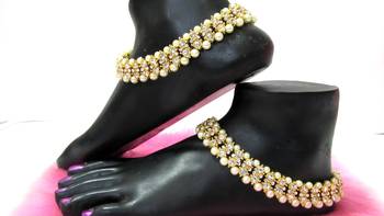White cubic zirconia anklets 3