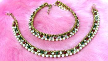 Multicolor cubic zirconia anklets 1