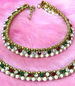 Multicolor cubic zirconia anklets