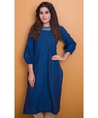 Blue Leaf Miniatures Khadi Cotton Kurta 1