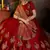 Maroon Gilter Sequins Embroidered Satin Semi Stitched wedding lehenga