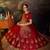 Maroon Gilter Sequins Embroidered Satin Semi Stitched wedding lehenga