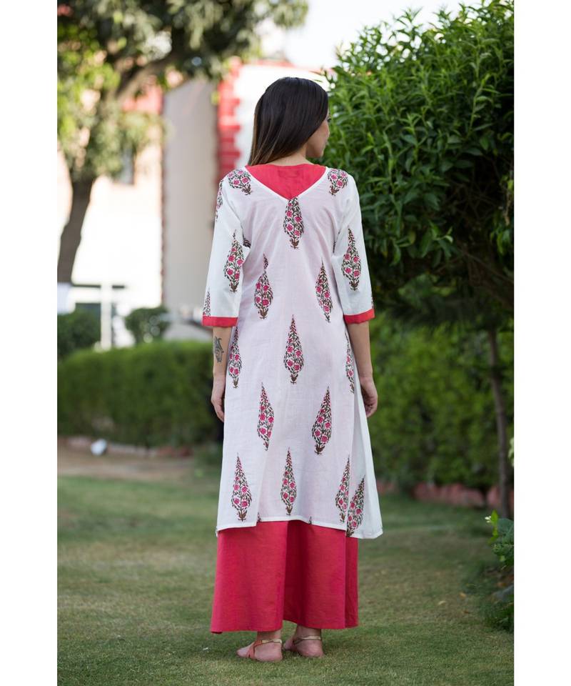 pink printed cotton dresses