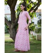 pink printed cotton dresses