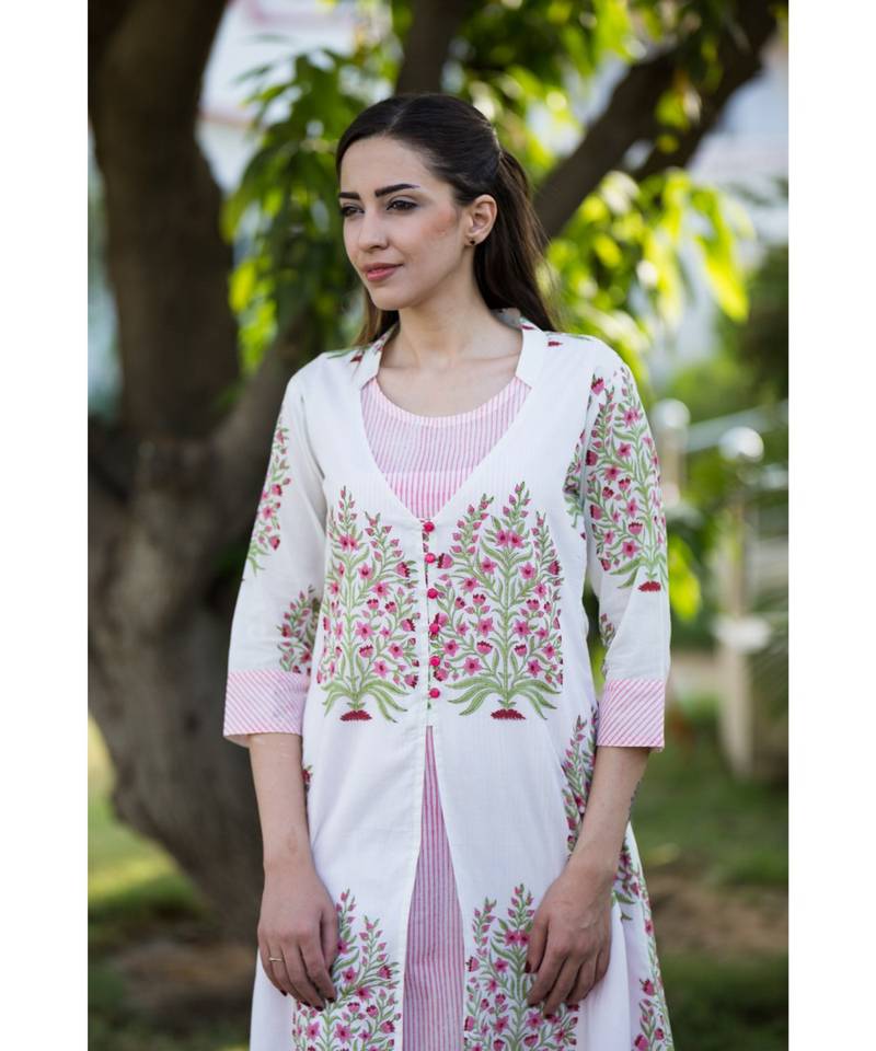 multicolor printed cotton dresses