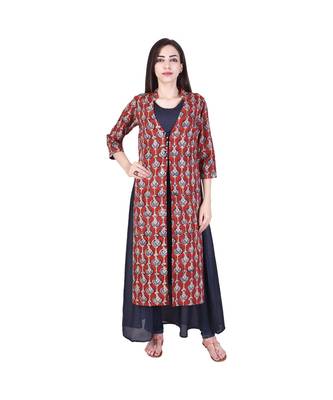 red printed cotton dresses 3
