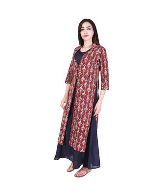 red printed cotton dresses 4