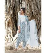 off white printed cotton kurti