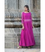 rani pink printed cotton kurti