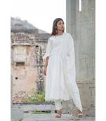 off white printed cotton kurti