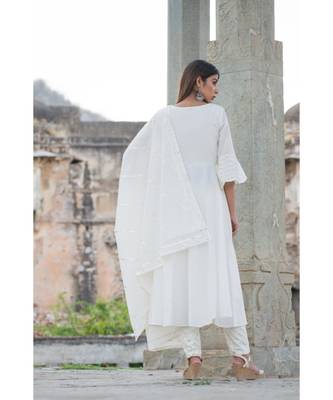 off white printed cotton kurti 2