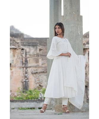 off white printed cotton kurti 3