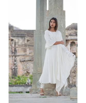 off white printed cotton kurti 4