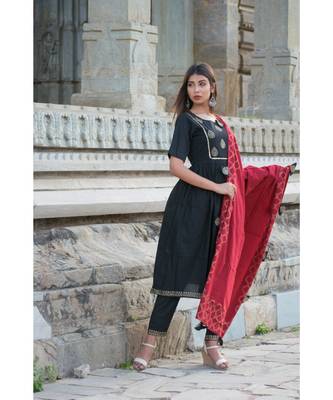 black printed cotton kurti 4