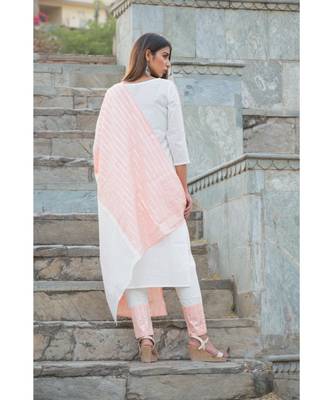 off white printed cotton kurti 2